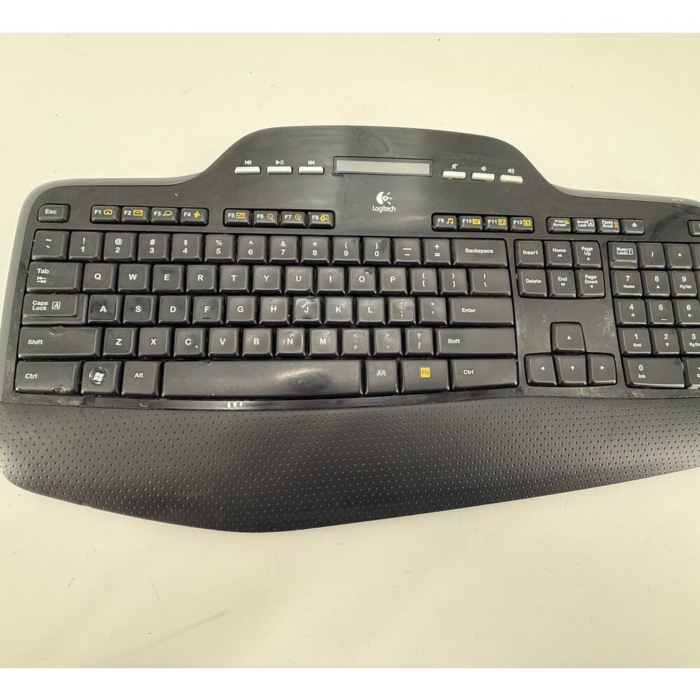 Logitech MK710 Wireless Keyboard Full Size Unifying Ergonomic Palm Rest LCD